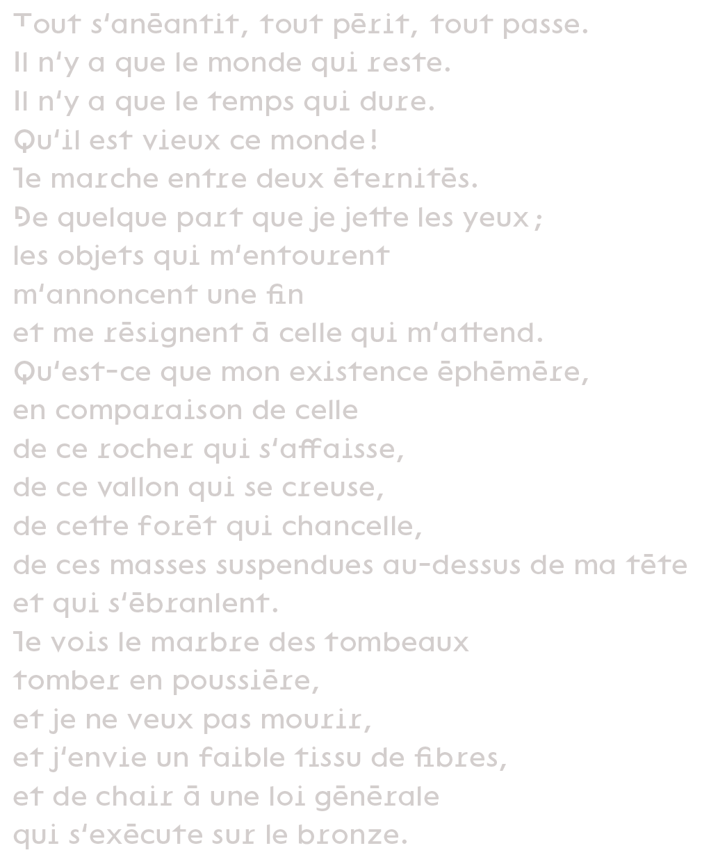 Texte de Diderot mis en page par Loïc Boyer